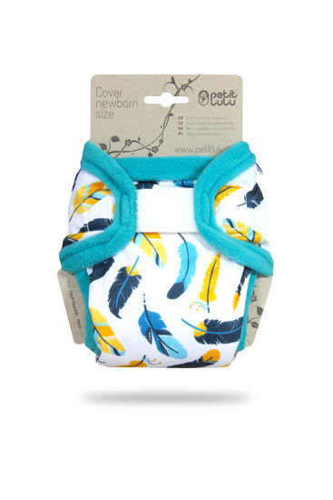 Petit Lulu - Newborn Cover - Turquoise Feathers